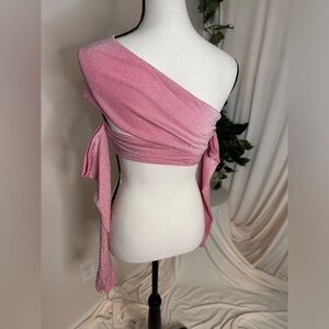 NAKED WARDROBE PINK‎ Cutaway Top SZ S NWOT (A0019 B3)